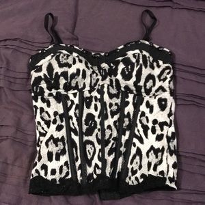 Leopard print corset